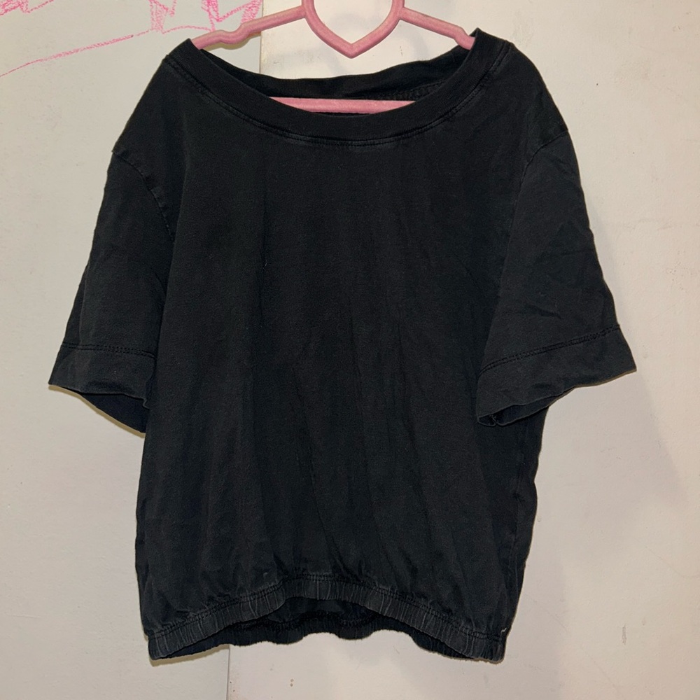 Black Short Sleeve Top